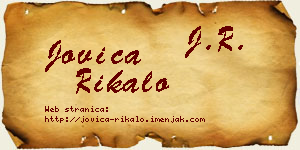 Jovica Rikalo vizit kartica